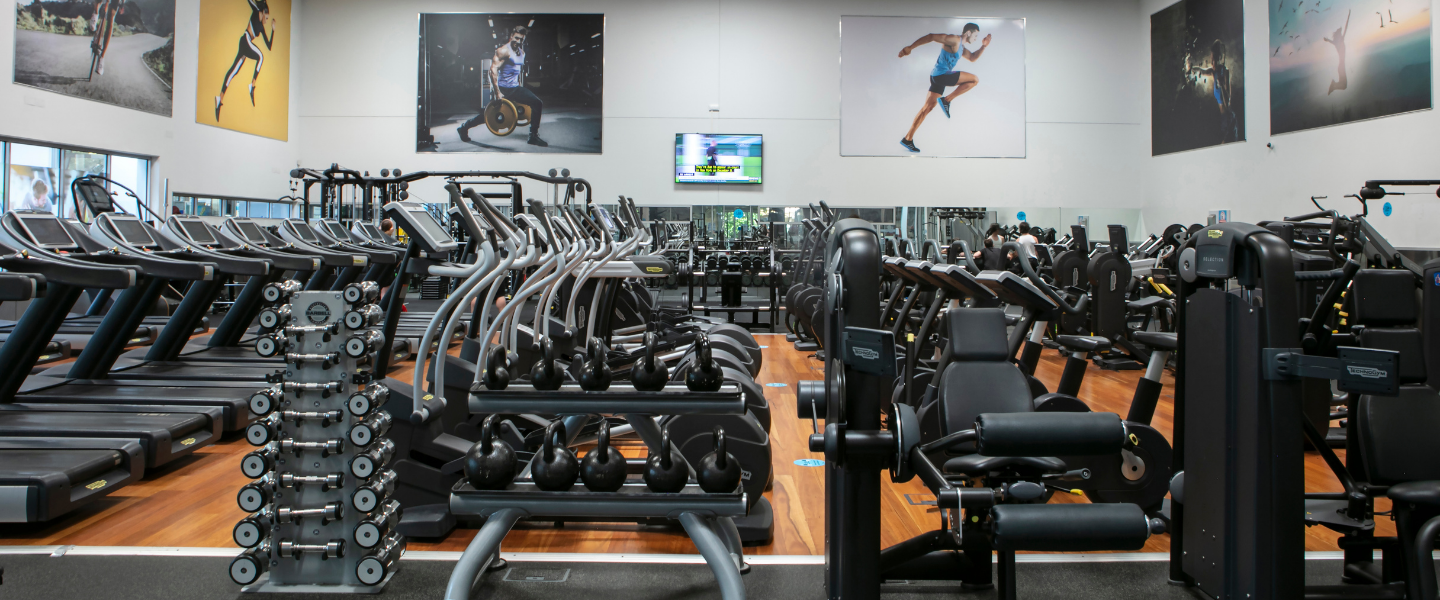 TRAC main gym area with various fitness equipment