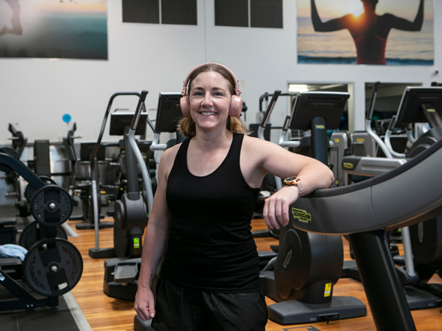 Woman on treadmill